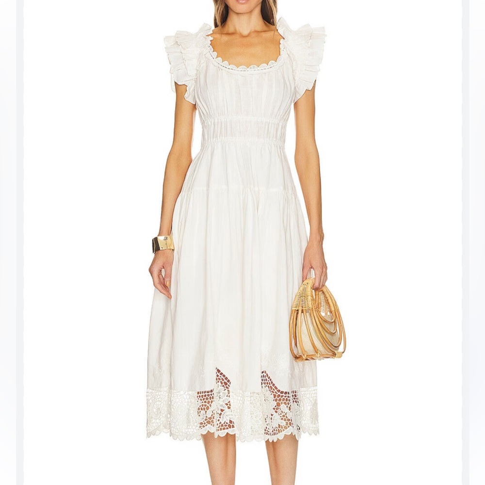 Johnson Leona Midi Dress in Ivory Size 2